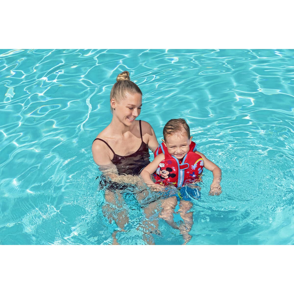 Bestway Flytväst Disney Mickey Mouse UPF 50+ 51 cm +1 till 3 År Pool och Strand 09101 — thumbnail 13