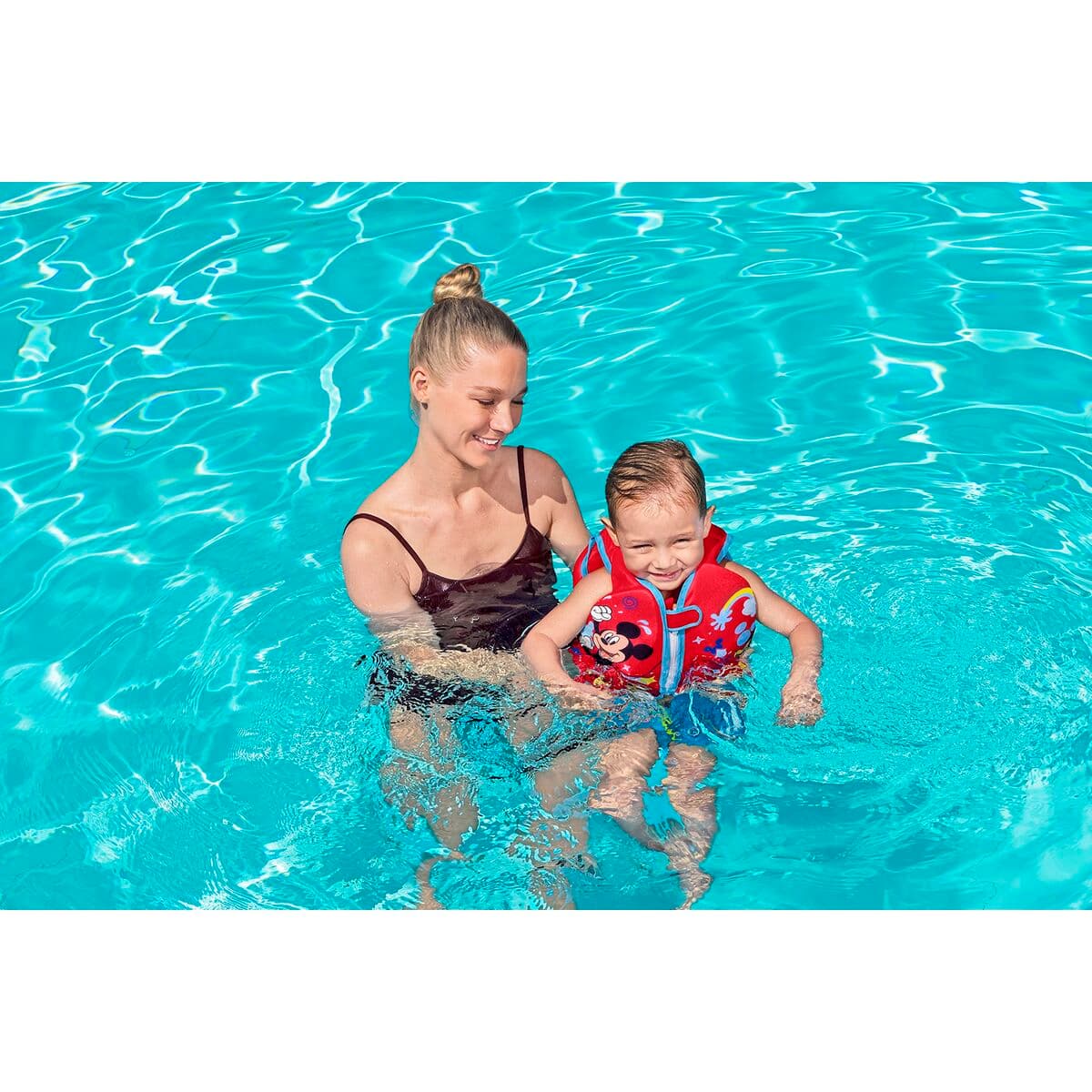 Bestway Flytväst Disney Mickey Mouse UPF 50+ 51 cm +1 till 3 År Pool och Strand 09101 — thumbnail 19